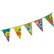 Giant Hibiscus Island Party Plastic Bunting